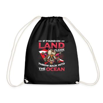 Throw Bach Into The Ocean Scuba Diving Taucher - Turnbeutel - Schwarz - Vorne