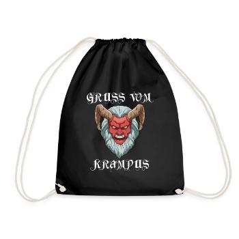Gruss vom Krampus - Turnbeutel - Schwarz - Vorne