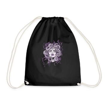Medusa Griechische Mythologie Gott Göttin Grieche - Turnbeutel - Schwarz - Vorne