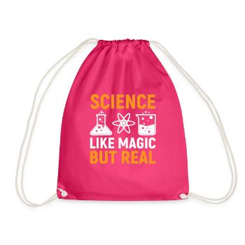 Science like magic but real - Drawstring Bag - fuchsia - Front