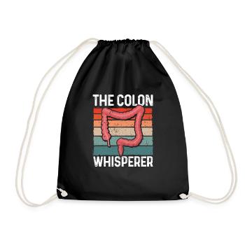 Gastroenterologist Proctologist Colon Whisperer - Drawstring Bag - black - Front