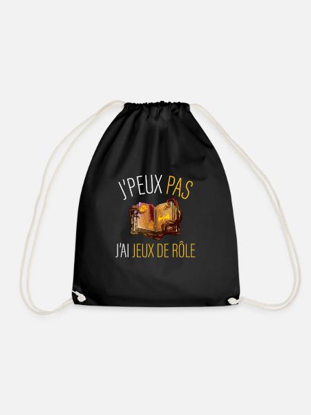 j peux pas j ai jeux de rôle (jdr) - Sac de sport léger - noir