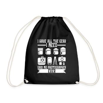 Photographe Photographie Appareil photo Photographe Cadeau - Sac de sport léger - noir - Devant