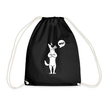 Stubborn Malinois Dog Belgian Shepherd - Drawstring Bag - black - Front
