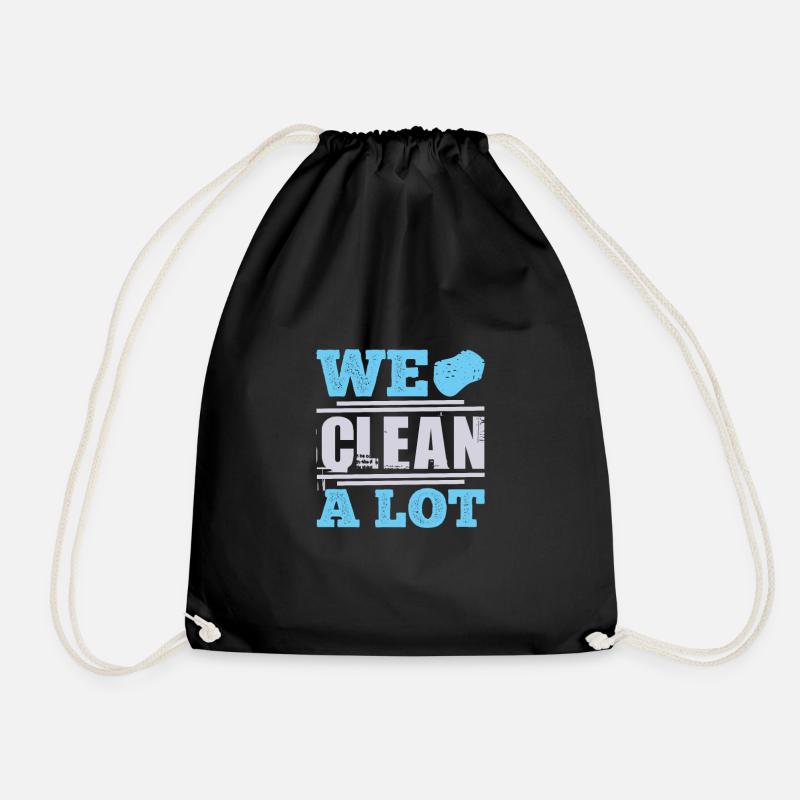 We Clean A Lot - Turnbeutel - Schwarz