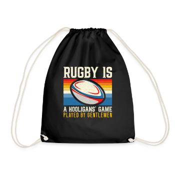 Le rugby est un jeu de hooligans joué par des messieurs - Sac de sport léger - noir - Devant