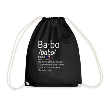 Babo Bosniaque Papa Bosnie-Herzégovine - Sac de sport léger - noir - Devant