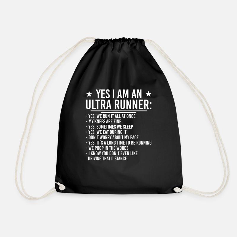Ultra Runner 100km Marathon Läufer - Turnbeutel - Schwarz