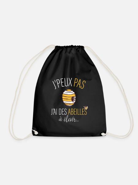 jpeux pas j ai des abeilles à élever - Sac de sport léger - noir