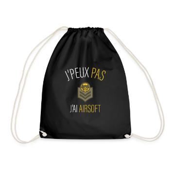 jpeux pas j ai airsoft - Sac de sport léger - noir - Devant
