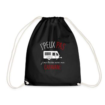 jpeux pas j me barre avec ma caravane - Sac de sport léger - noir - Devant