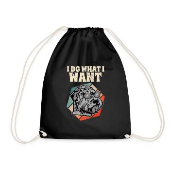 Je fais ce que je veux Retro Soft-Coated Wheaten Terrier - Sac de sport léger - noir - Devant