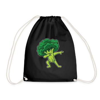Brocoli Légumes Végétalien Végétarien Dabbing Dab Danse - Sac de sport léger - noir - Devant