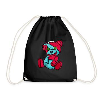 Horreur Teddy Bear Halloween - Sac de sport léger - noir - Devant