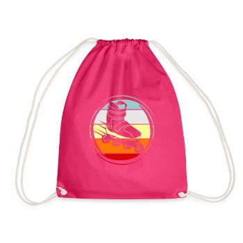Inline skating - Drawstring Bag - fuchsia - Front