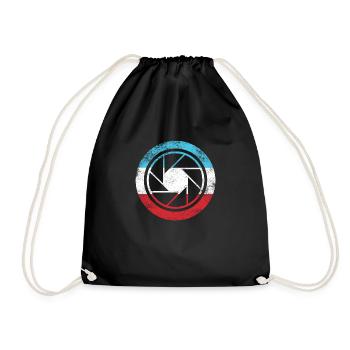 Photographer Photography Photography Retro Vintage - Drawstring Bag - black - Front