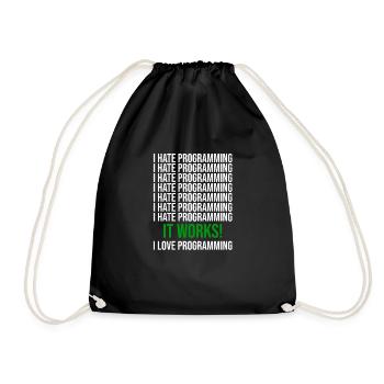 Programmation Dicton amusant pour les programmeurs - Sac de sport léger - noir - Devant