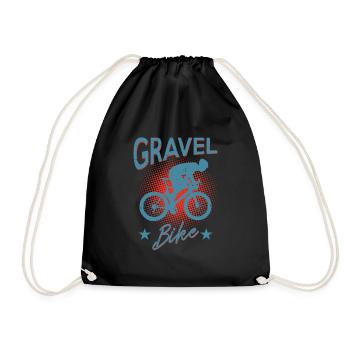 GRAVEL vélo de route vélo de cyclisme motif - Sac de sport léger - noir - Devant