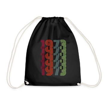Born 1973 Retro - Drawstring Bag - black - Front
