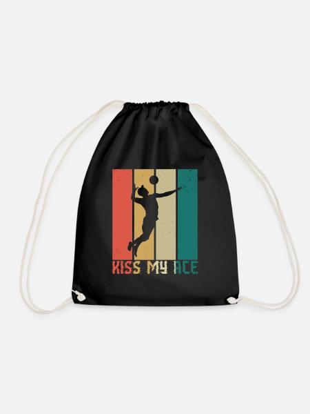 Volleyball Design for a Volleyball Player - Drawstring Bag - black