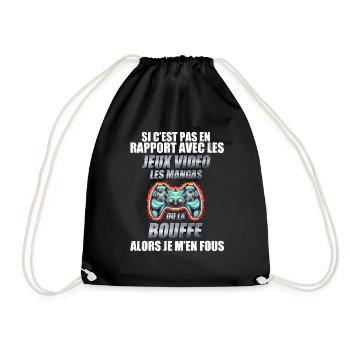 Si Pas Du Manga Jeux Video Cadeau Ado Console - Sac de sport léger - noir - Devant