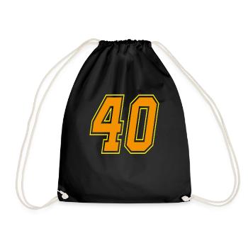 40 - Drawstring Bag - black - Front
