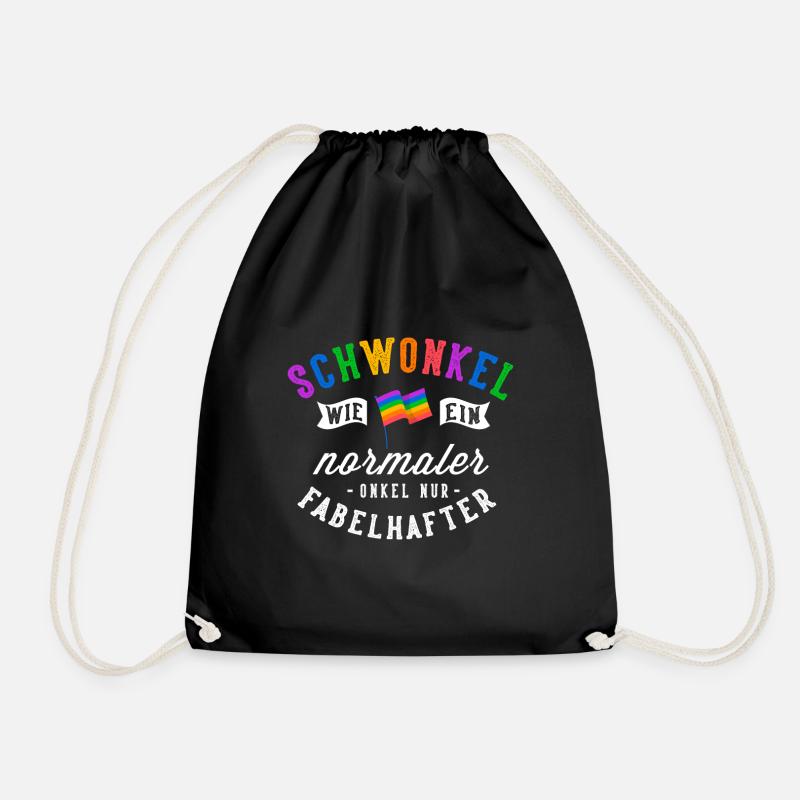 Schwonkel wie ein normaler Onkel LGBT Gay - Turnbeutel - Schwarz