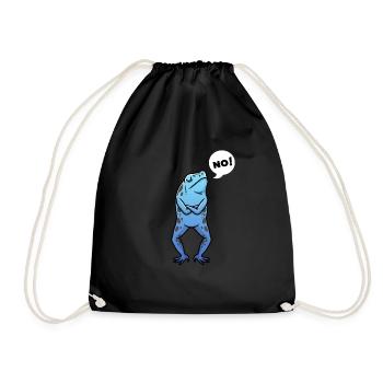 Tree climbing frog poison dart frog frog - Drawstring Bag - black - Front