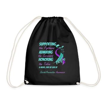 Aide contre le suicide Cadeau - Sac de sport léger - noir - Devant