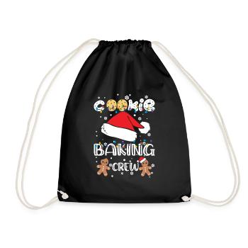 Christmas Lights Christmas Cookie Baking Crew - Turnbeutel - Schwarz - Vorne