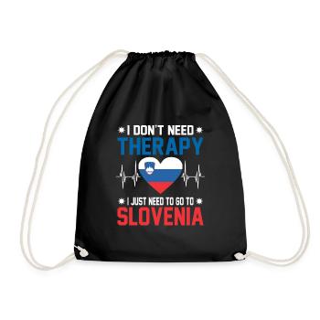 Slowenien Geschenk Slowene - Turnbeutel - Schwarz - Vorne