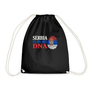 Serbia - Drawstring Bag - black - Front