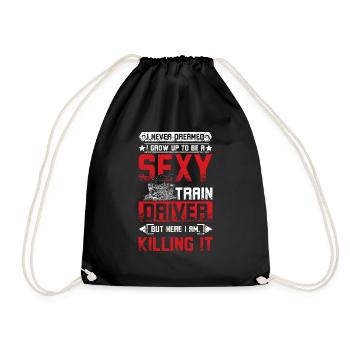 Chauffeur de train sexy - Sac de sport léger - noir - Devant