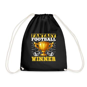 American Football Fantasy Football - Turnbeutel - Schwarz - Vorne