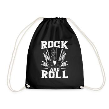 Rock And Roll Guitarist Guitar - Drawstring Bag - black - Front