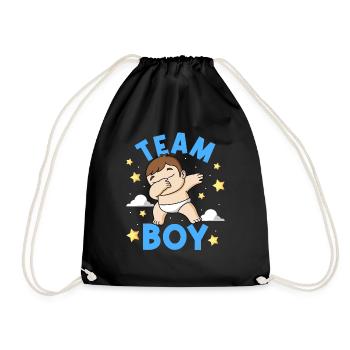 Team Boy Gender Reveal - Drawstring Bag - black - Front