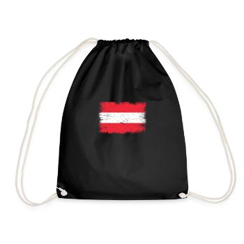 Drapeau de l’Autriche - Sac de sport léger - noir - Devant
