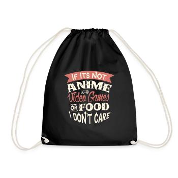 Conception d’anime pour une fille d’anime - Sac de sport léger - noir - Devant