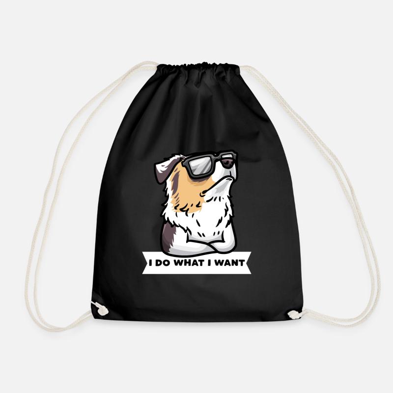 Sturer Australian Shepherd Hund Aussie - Turnbeutel - Schwarz