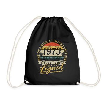 Limited Edition Year of Birth 1973 Birthday Retro - Drawstring Bag - black - Front