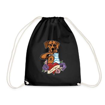J’aime maman Tatouage I Rhodesian Ridgeback Maman - Sac de sport léger - noir - Devant
