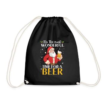 It's The Most Wonderful Time For A Beer Shirt Beer - Turnbeutel - Schwarz - Vorne