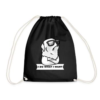 Chien de montagne pyrénéen têtu Grand Pyrénées - Sac de sport léger - noir - Devant