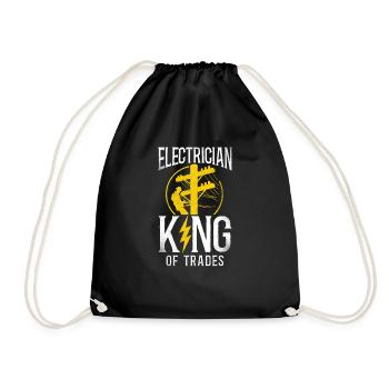 Electrician King Of Trades - Turnbeutel - Schwarz - Vorne