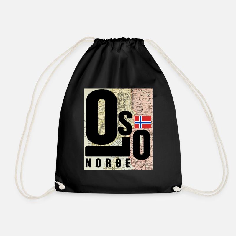 Oslo Norwegen - Turnbeutel - Schwarz