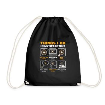 Things I Do In My Spare Timel DJ LP Collector - Turnbeutel - Schwarz - Vorne