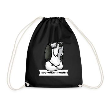 Chien Collie barbu têtu Highland Collie - Sac de sport léger - noir - Devant