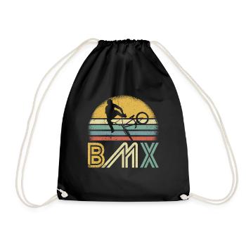 BMX Freestyle Kleidung Kinder, Erwachsene BMX Gesc - Turnbeutel - Schwarz - Vorne