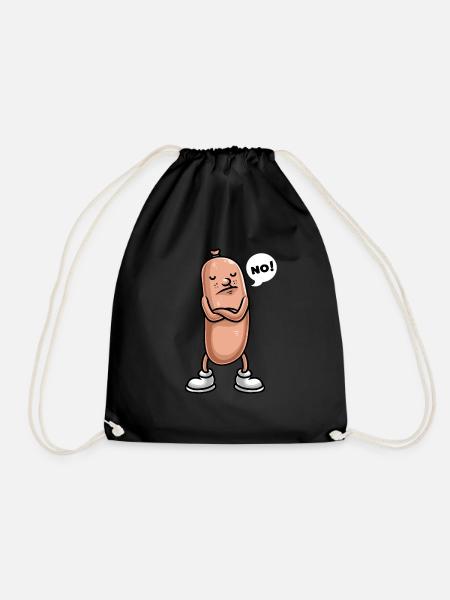 Lustig Wurst Beleidigte Leberwurst - Turnbeutel - Schwarz