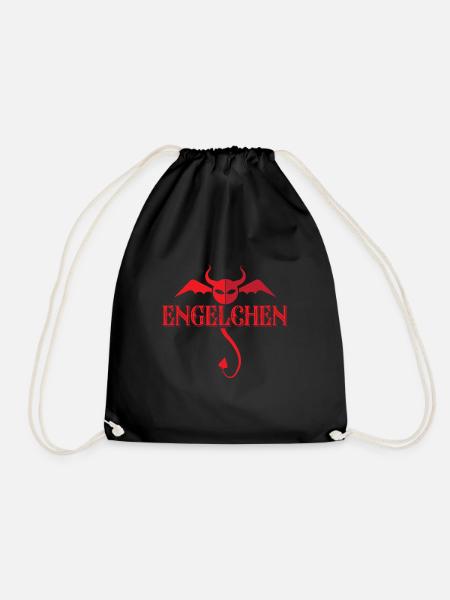 Engelchen Teufelchen Kostüm Halloween - Turnbeutel - Schwarz